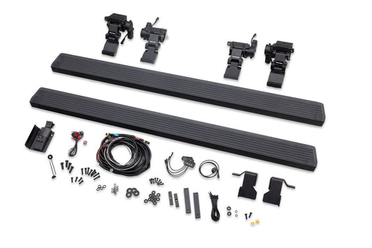 RealTruck VoltStep Electric Running Board Kit Textured Black 2018-2026 Jeep Wrangler Go Rhino-1