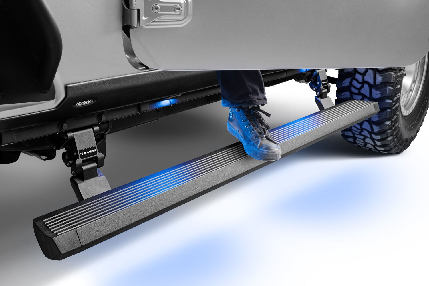 RealTruck VoltStep Electric Running Board Kit Textured Black 2018-2026 Jeep Wrangler Go Rhino-13