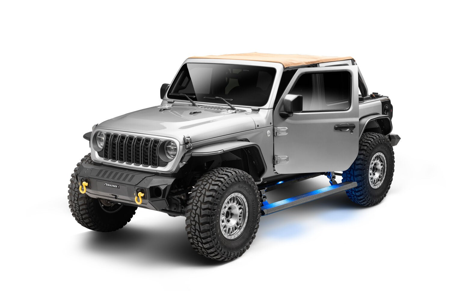 RealTruck VoltStep Electric Running Board Kit Protective Bedliner Coating 2018-2026 Jeep Wrangler Go Rhino-10