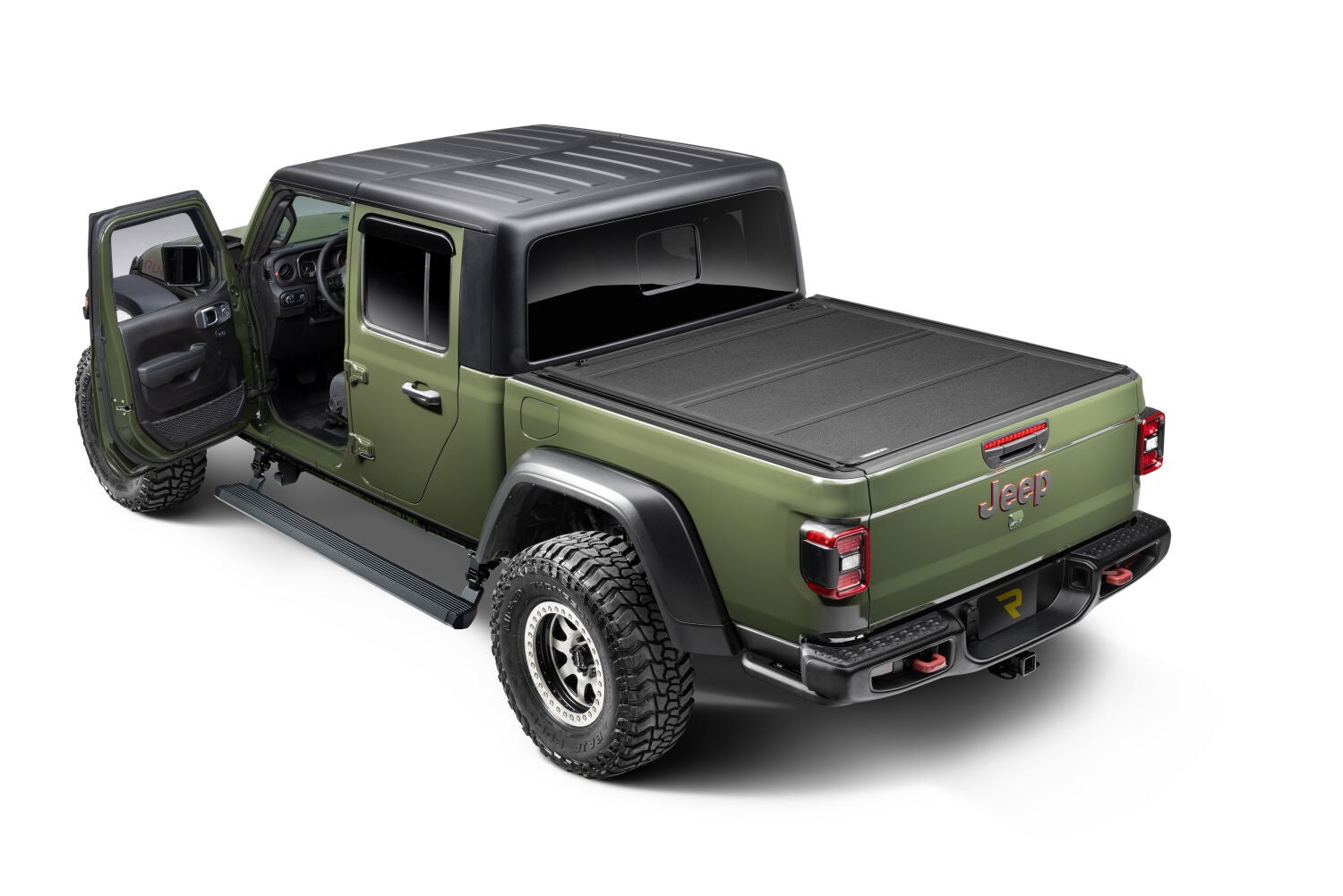 RealTruck VoltStep Electric Running Board Kit Textured Black 2020-2025 Jeep Gladiator Go Rhino-11