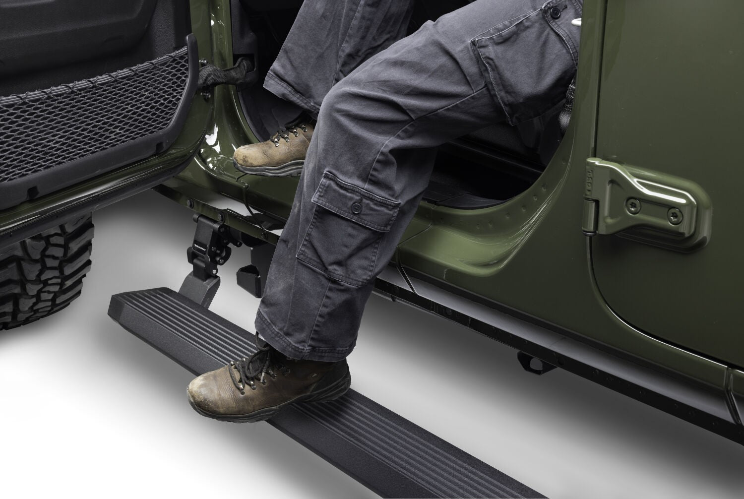 RealTruck VoltStep Electric Running Board Kit Textured Black 2020-2025 Jeep Gladiator Go Rhino-13