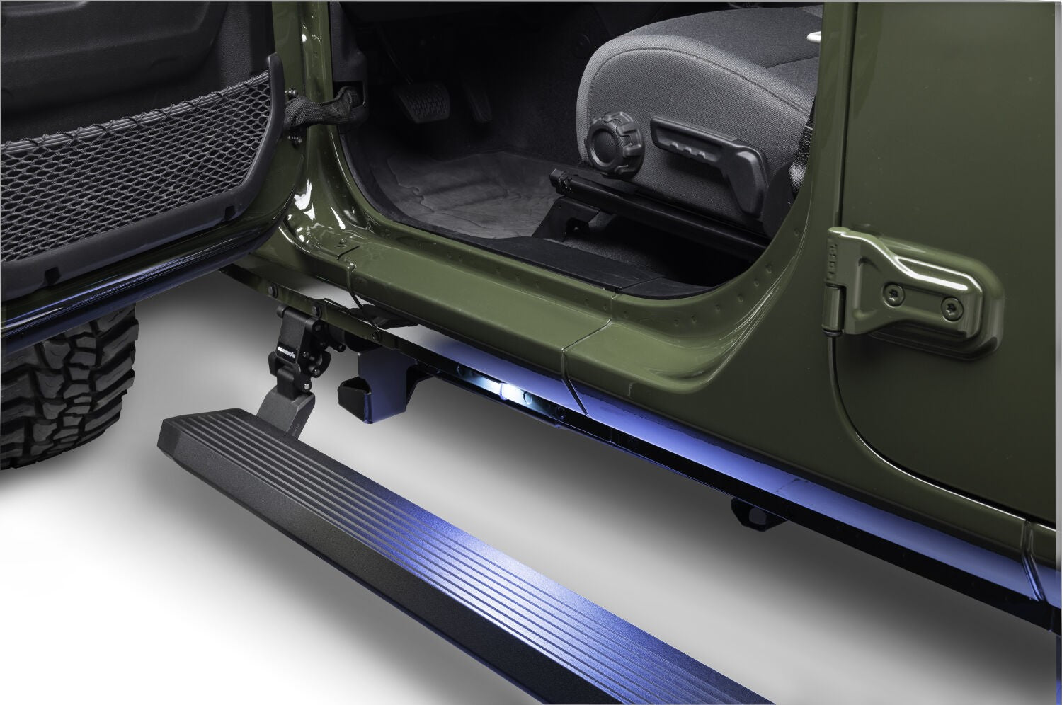RealTruck VoltStep Electric Running Board Kit Textured Black 2020-2025 Jeep Gladiator Go Rhino-5