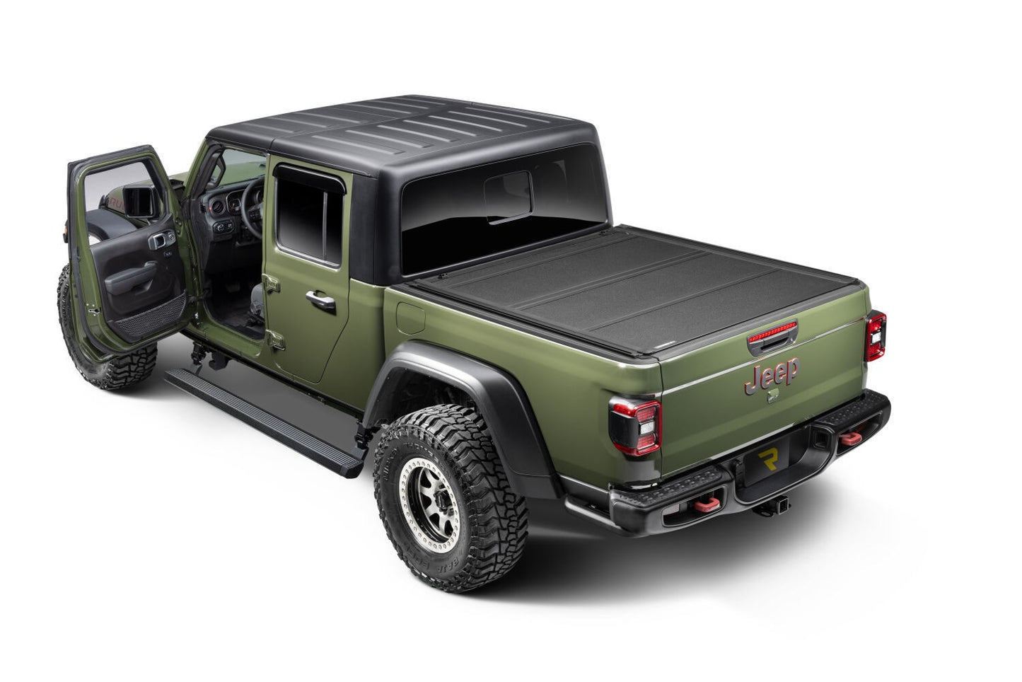 RealTruck VoltStep Electric Running Board Kit Protective Bedliner Coating 2021-2025 Jeep Gladiator Go Rhino-9