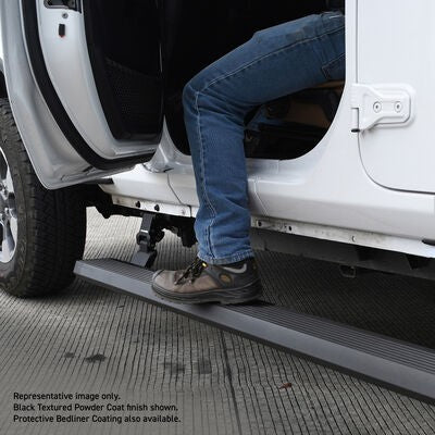 RealTruck VoltStep Electric Running Board Kit Textured Black For 2007-2018 Jeep Wrangler JK Go Rhino-1
