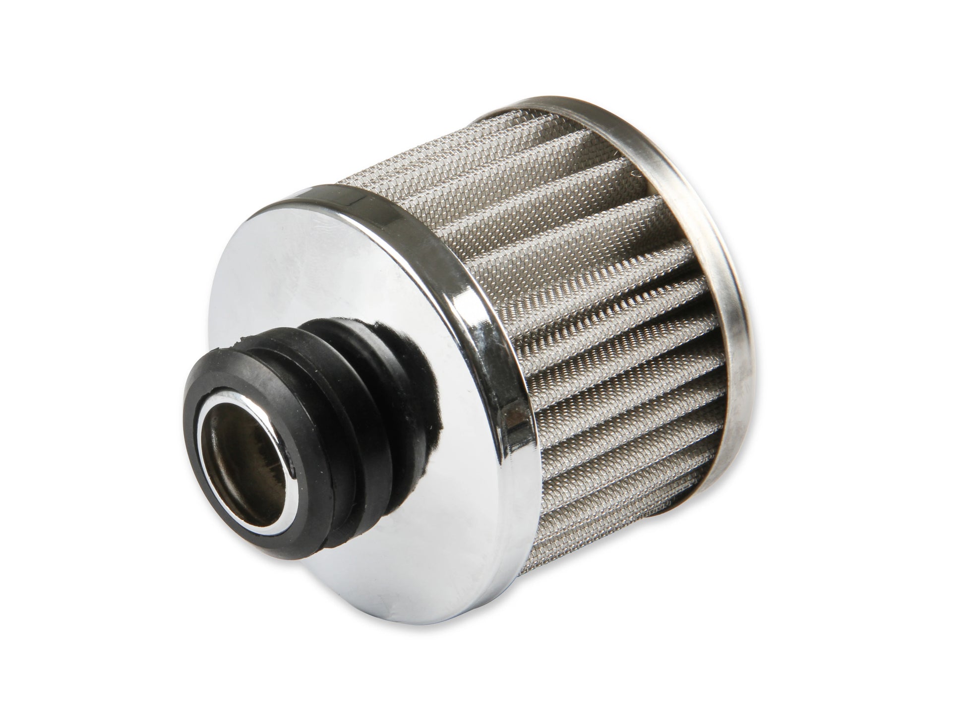 Chrome Valve Cover Breather Push On Style Fits Valve Covers with a 1.22 Inch O.D. Hole Mr Gasket-4