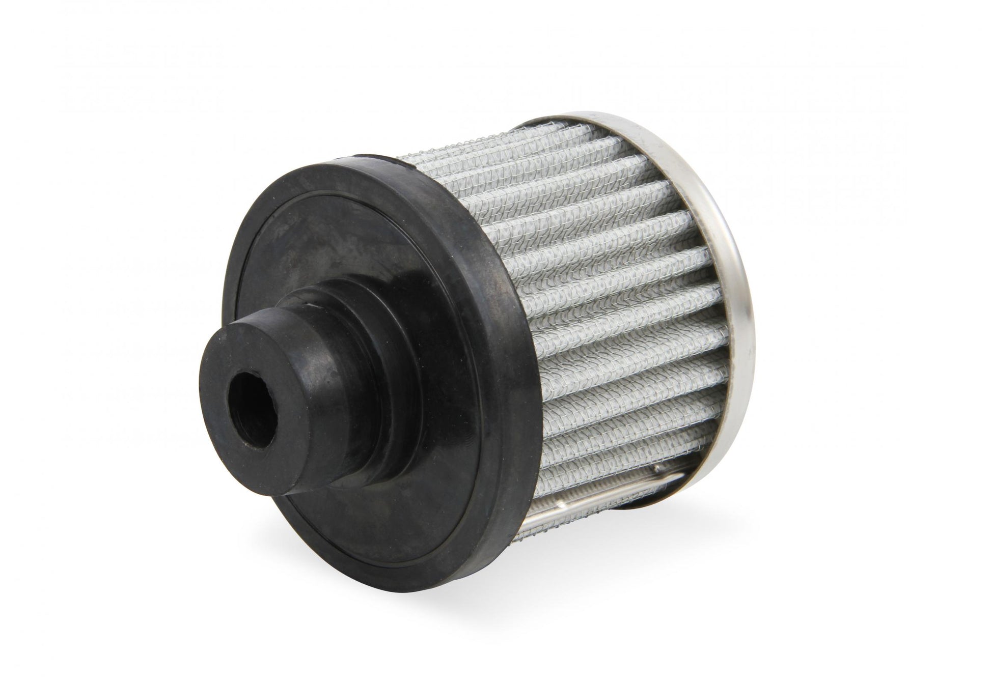 Chrome Valve Cover Breather Push On Style Open Element Fits Valve Covers with a 1.22 Inch O.D. Hole Mr Gasket-3