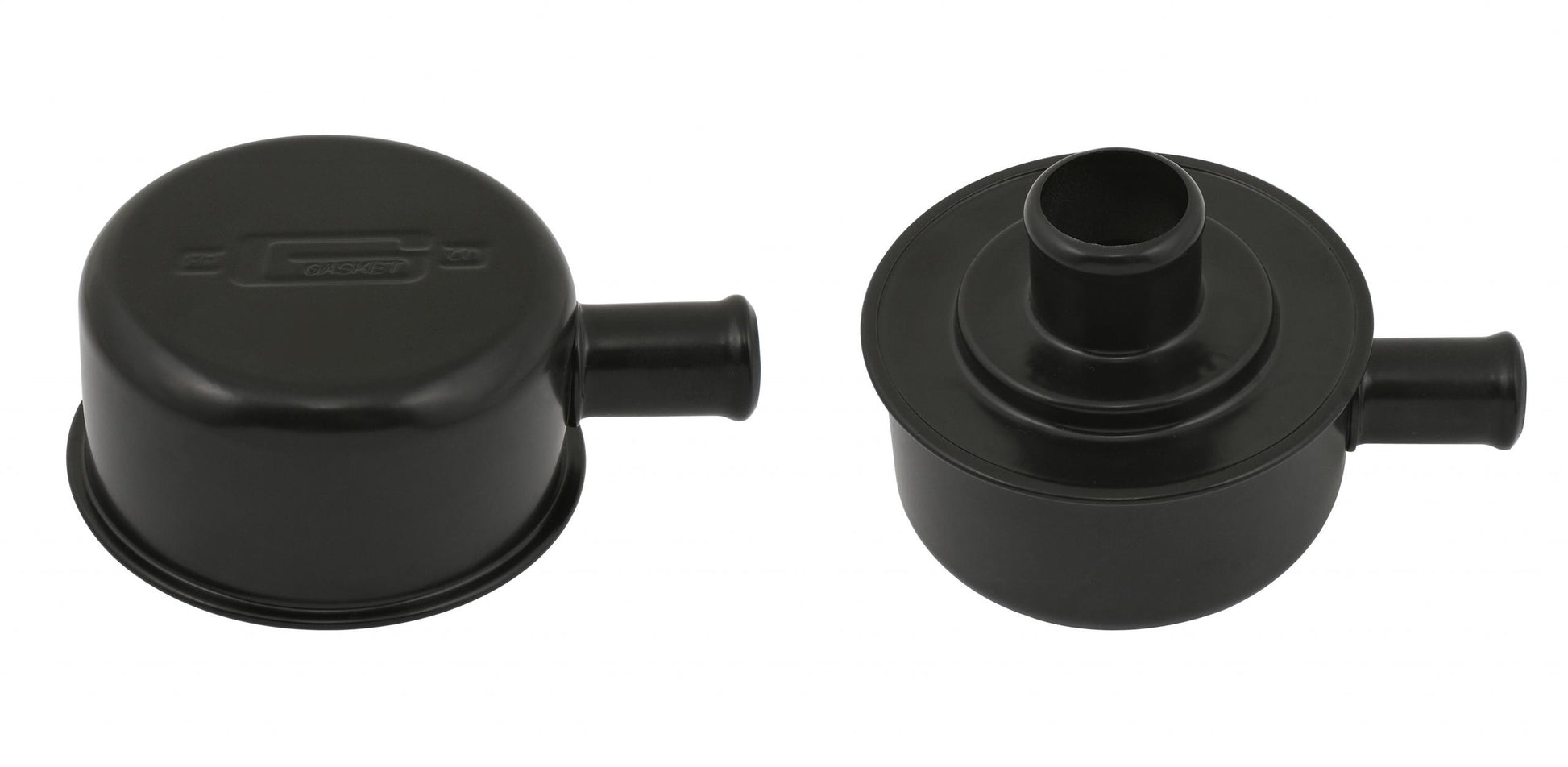 Valve Cover Breather Push-on style with breather tube flat black Mr Gasket