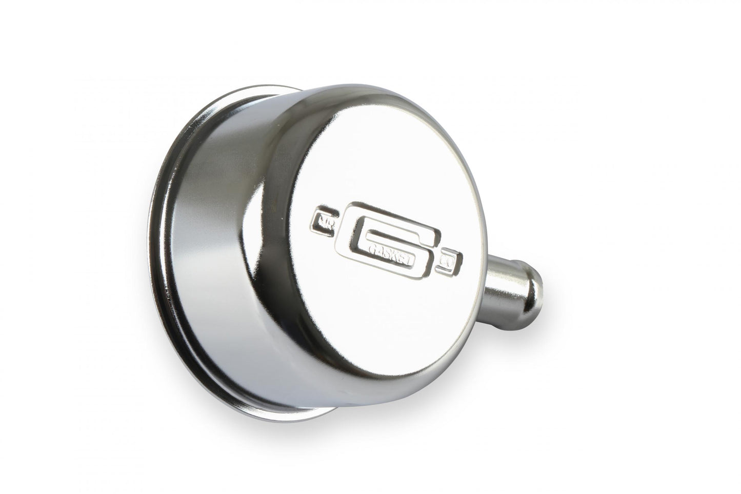 Valve Cover Breather with Logo Push-on style with breather tube chrome Mr Gasket-2