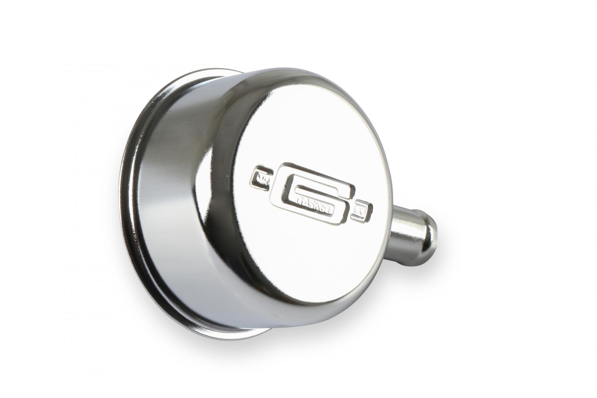 Valve Cover Breather with Logo Push-on style with breather tube chrome Mr Gasket-2