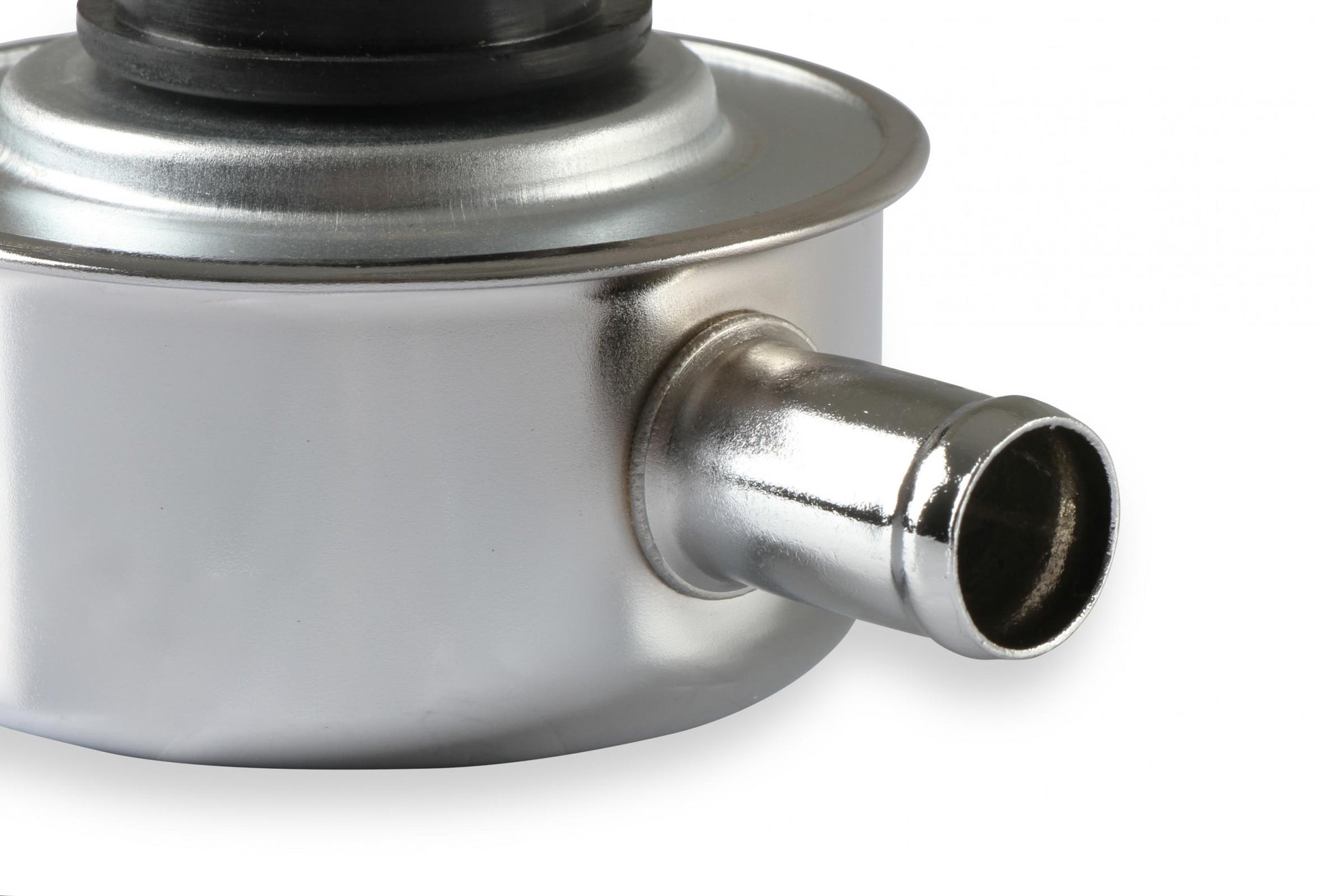 Valve Cover Breather with Logo Push-on style with breather tube chrome Mr Gasket-4