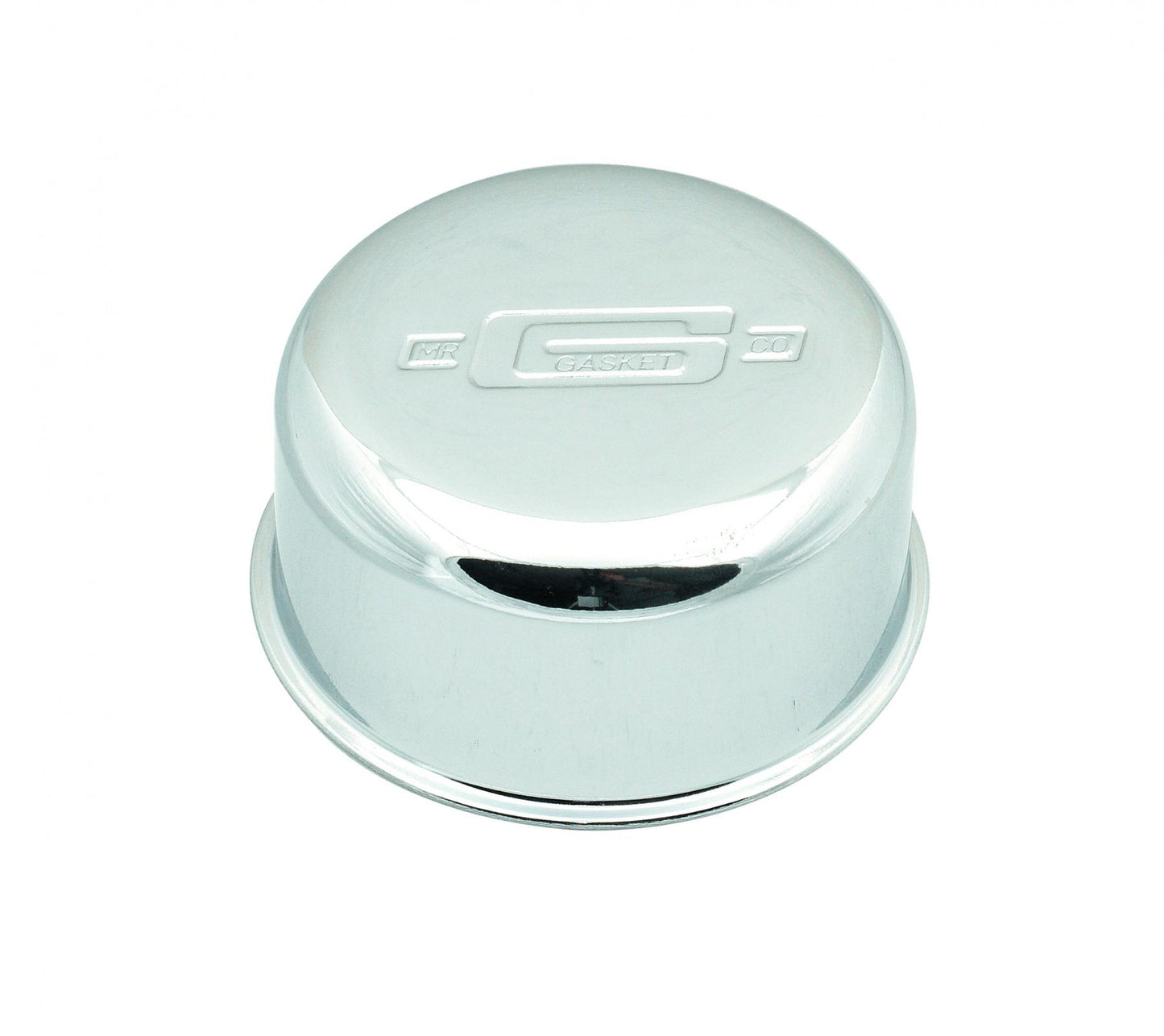 Valve Cover Breather with Logo Push-on Style with 3/4 Inch mounting tube chrome Mr Gasket