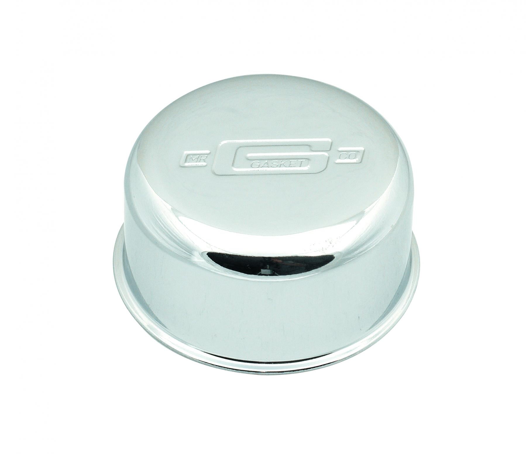 Valve Cover Breather with Logo Push-on Style with 3/4 Inch mounting tube chrome Mr Gasket