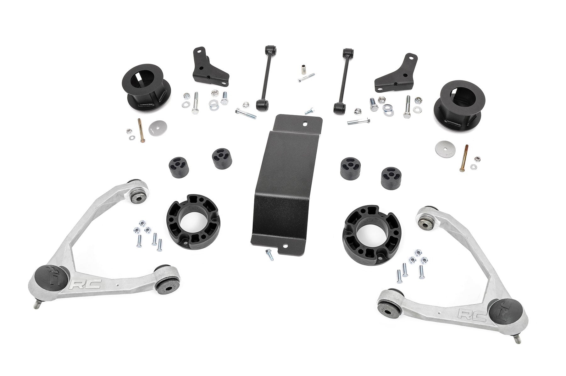 3.5 Inch Lift Kit Forged UCA Red Chevy Avalanche 2WD/4WD (2007-2013) Rough Country