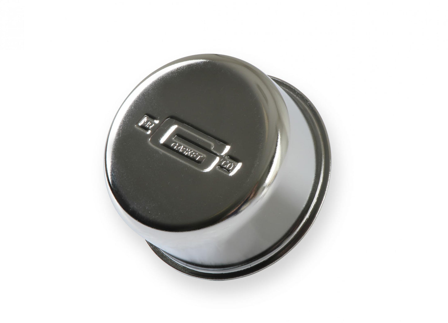 Valve Cover Breather Push-On style Chrome with Logo Mr Gasket
