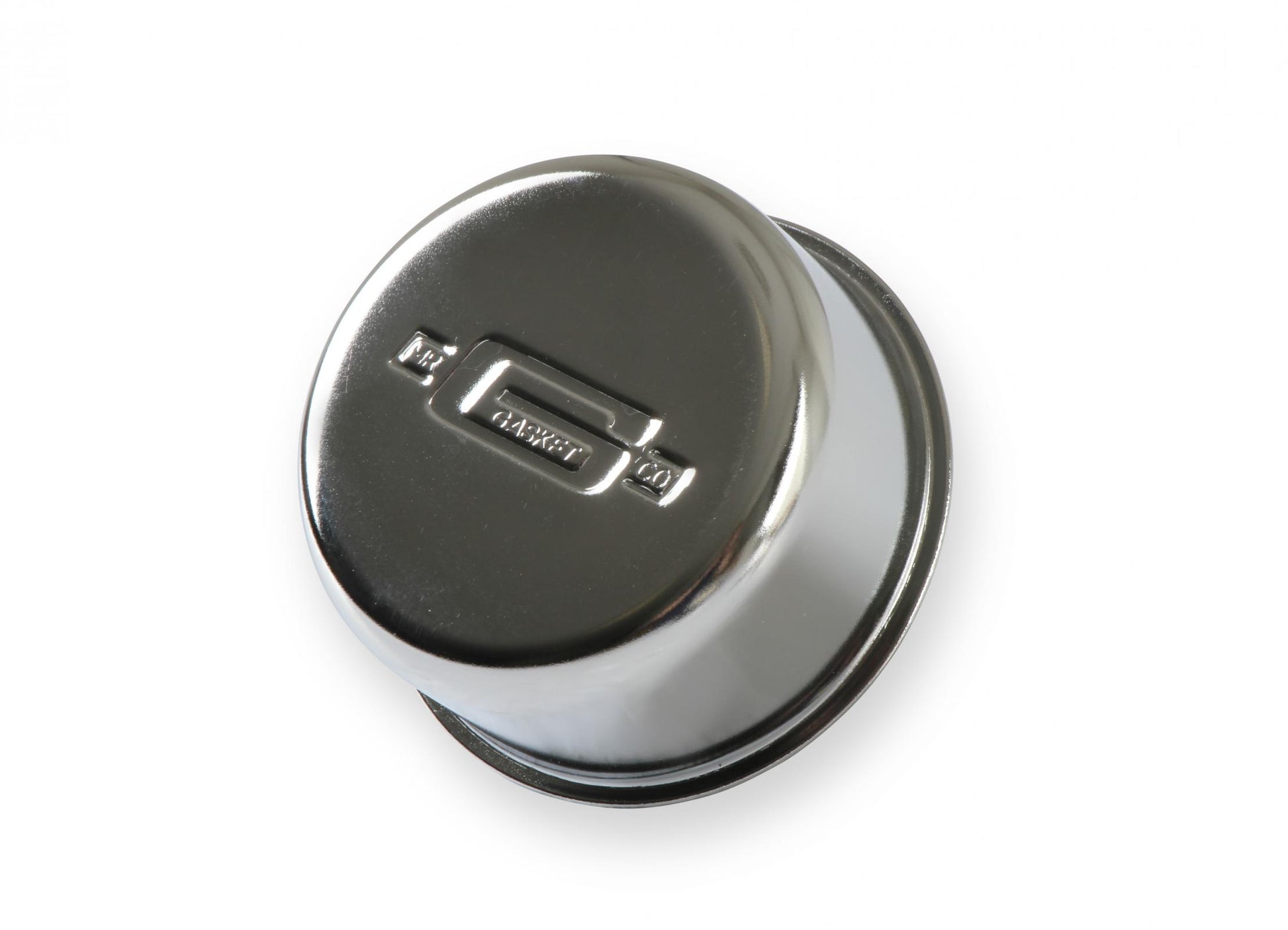 Valve Cover Breather Push-On style Chrome with Logo Mr Gasket
