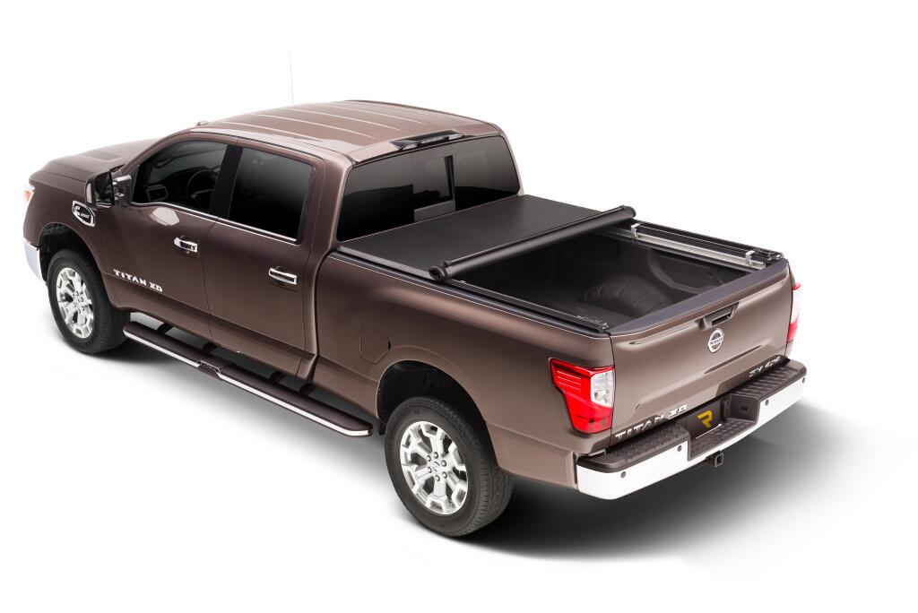 TruXport Tonneau Cover Black 2008-2015 Nissan Titan 7 Foot 3 Inch Bed Truxedo-1