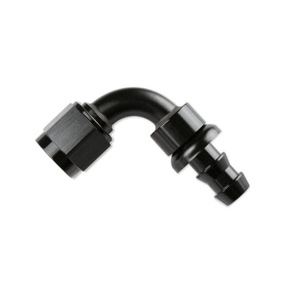 Push-On Hose Ends Black -10 AN 90 Degree Black Satin Anodized Finish Mr Gasket