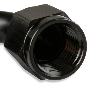 Push-On Hose Ends Black -10 AN 90 Degree Black Satin Anodized Finish Mr Gasket-2