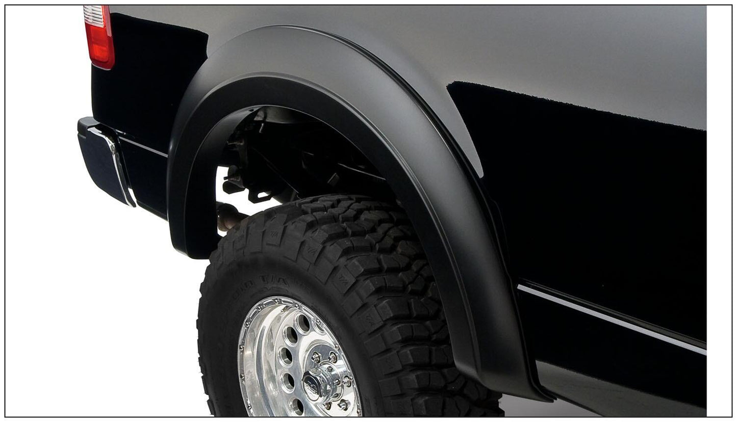 Black Extendafender Style Smooth Finish 4-Piece Fender Flare Set For 2004-2008 Ford F150 Bushwacker-1