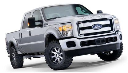 Black Pocket/Rivet Style Smooth Finish 4-Piece Fender Flare Set For 2008-2010 Ford F250/F350 Super Duty Bushwacker-4