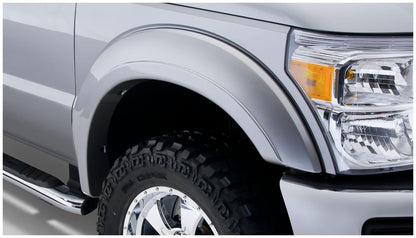 Black Extendafender Style Smooth Finish 4-Piece Fender Flare Set For 2011-2016 Ford F250/F350 Super Duty (Excludes Dually) Bushwacker-2