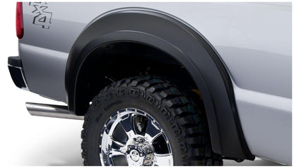 Black Extendafender Style Smooth Finish 4-Piece Fender Flare Set For 2011-2016 Ford F250/F350 Super Duty (Excludes Dually) Bushwacker-4