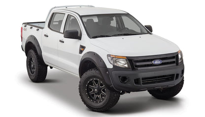 Black Pocket/Rivet Style Smooth Finish 4-Piece Fender Flare Set For 2011-2018 Ford Ranger Bushwacker-5