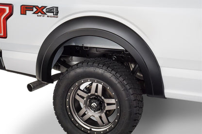 Black Extendafender Style Smooth Finish 4-Piece Fender Flare Set For 2015-2017 Ford F150 (Excludes Models W/Tech Package) Bushwacker-2