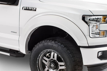 Black Extendafender Style Smooth Finish 4-Piece Fender Flare Set For 2015-2017 Ford F150 (Excludes Models W/Tech Package) Bushwacker-3