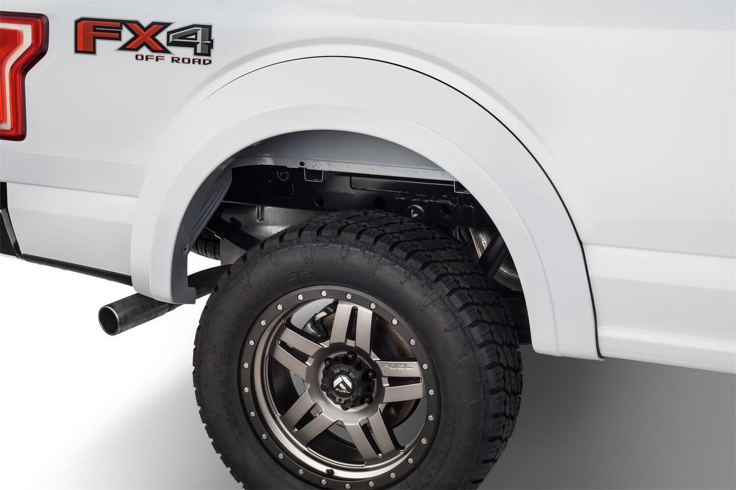 Black Extendafender Style Smooth Finish 4-Piece Fender Flare Set For 2015-2017 Ford F150 (Excludes Models W/Tech Package) Bushwacker-4