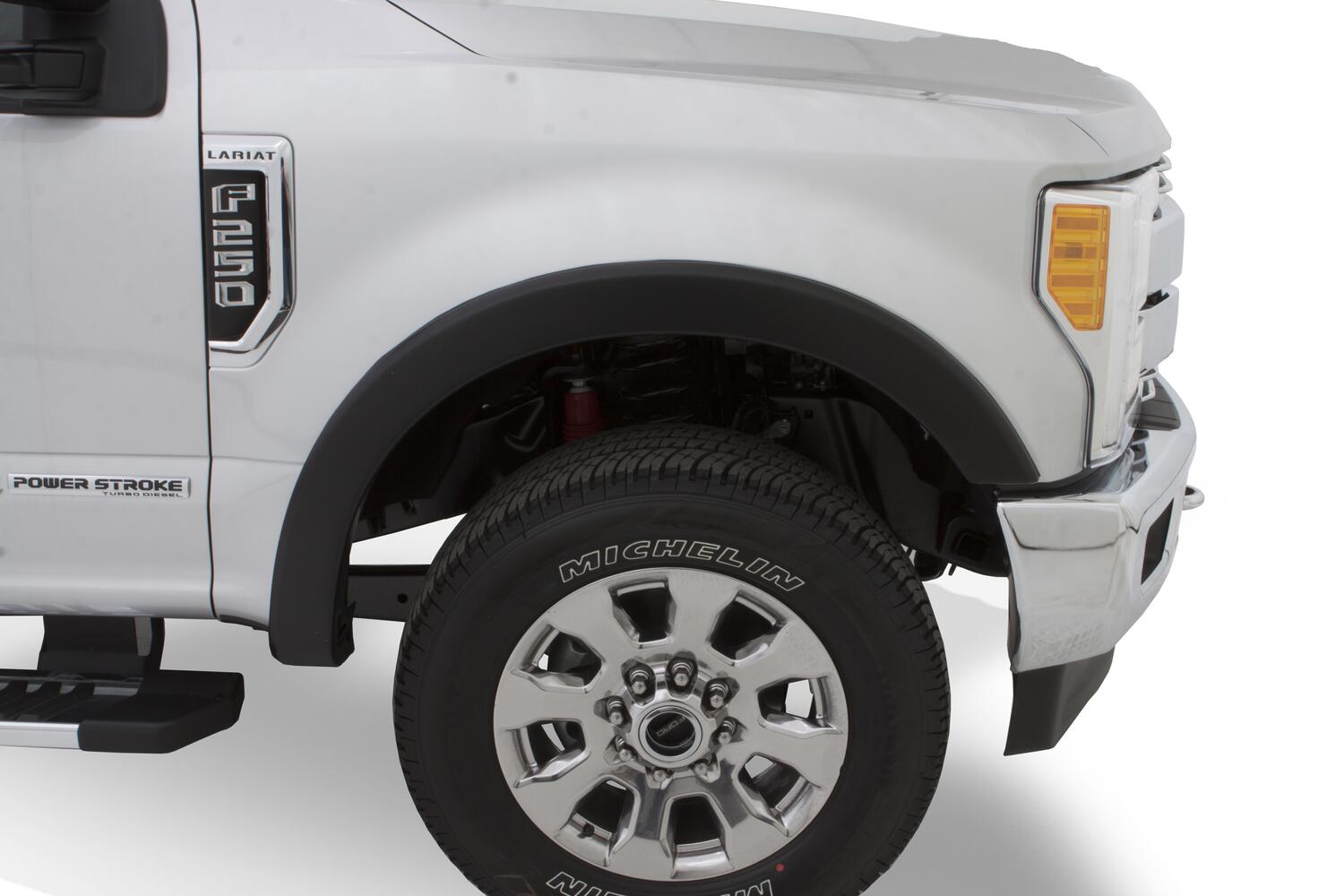 Black OE Style Smooth Finish 4-Piece Fender Flare Set For 2011-2016 Ford F250/F350 Super Duty Bushwacker