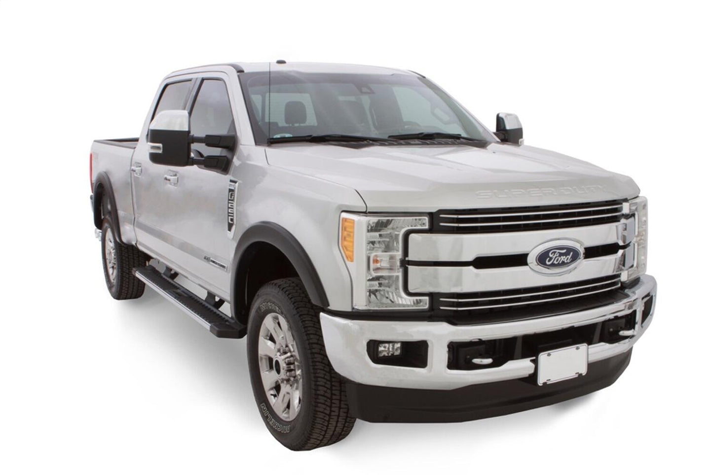 Black OE Style Smooth Finish 4-Piece Fender Flare Set For 2011-2016 Ford F250/F350 Super Duty Bushwacker-1