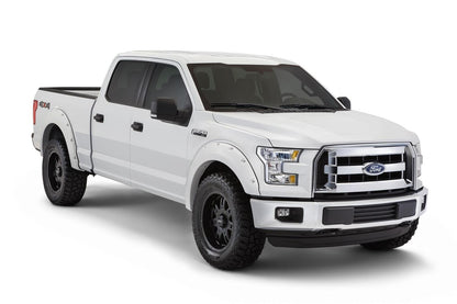 Pocket/Rivet Style Color Matched Oxford White 4-Piece Fender Flare Set For 2017-2022 Ford F250/F350 Super Duty Bushwacker