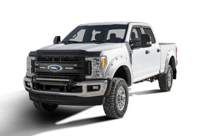 Pocket/Rivet Style Color Matched Oxford White 4-Piece Fender Flare Set For 2017-2022 Ford F250/F350 Super Duty Bushwacker-3