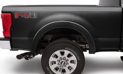 Black OE Style Smooth Finish 4-Piece Fender Flare Set For 2017-2022 Ford F250 Super Duty 2017-2022 F350 Super Duty W/98 Inch Bed Bushwacker-2