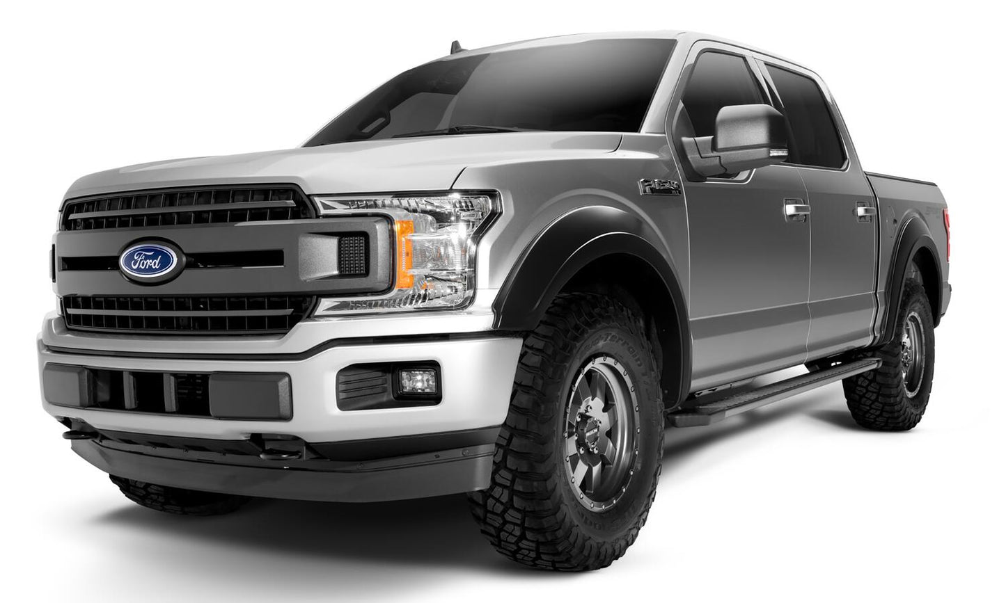 Black Extendafender Fender Flares Smooth Finish 4-Piece Set For 2018-2020 Ford F150 Bushwacker