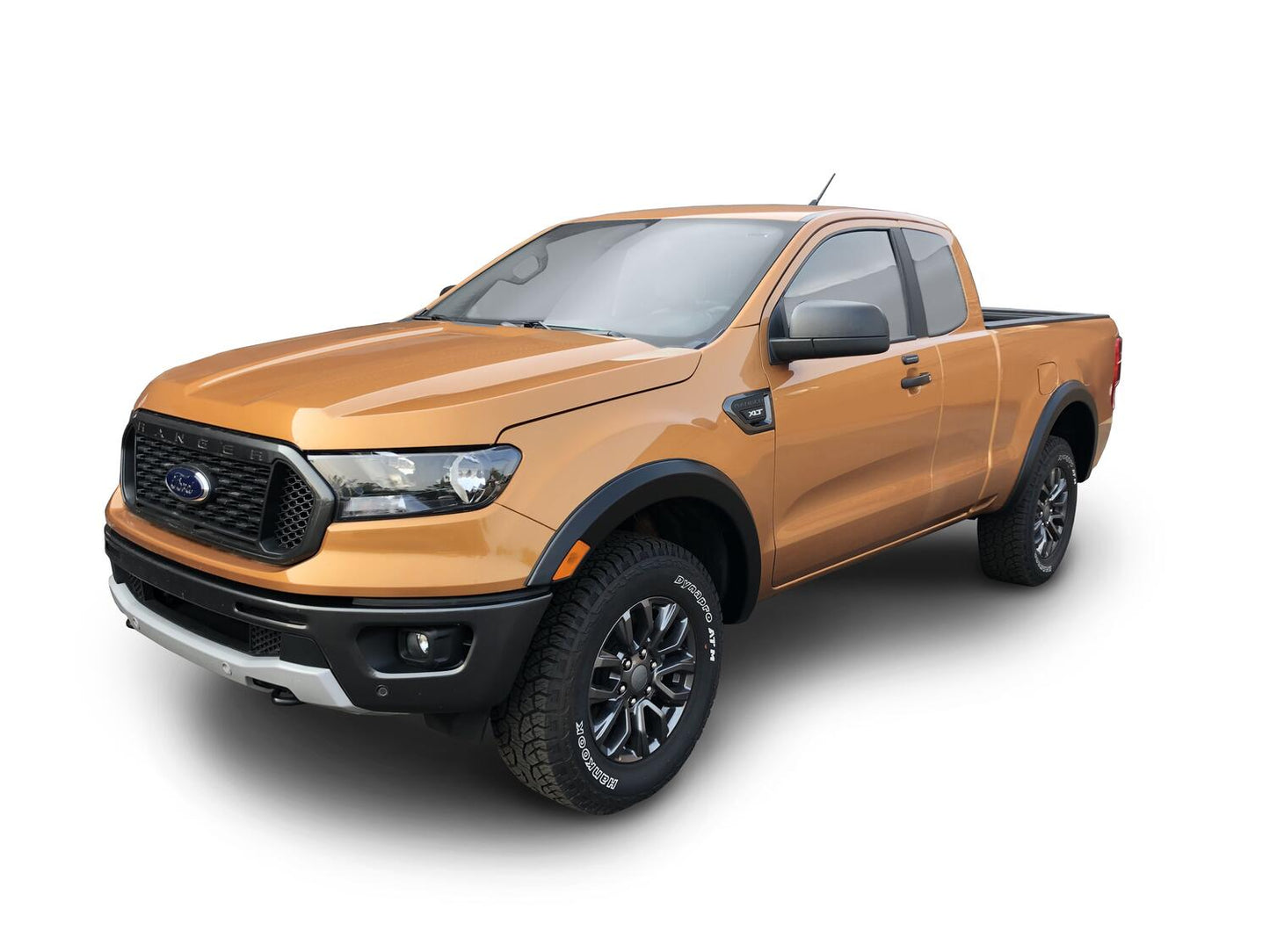 Black OE Style Smooth Finish 4-Piece Fender Flare Set For 2019-2023 Ford Ranger Bushwacker