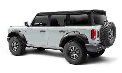 Black Pocket/Rivet Style Textured Finish 4-Piece Fender Flare Set For 2021-2023 Ford Bronco, 4-Dr Bushwacker-12