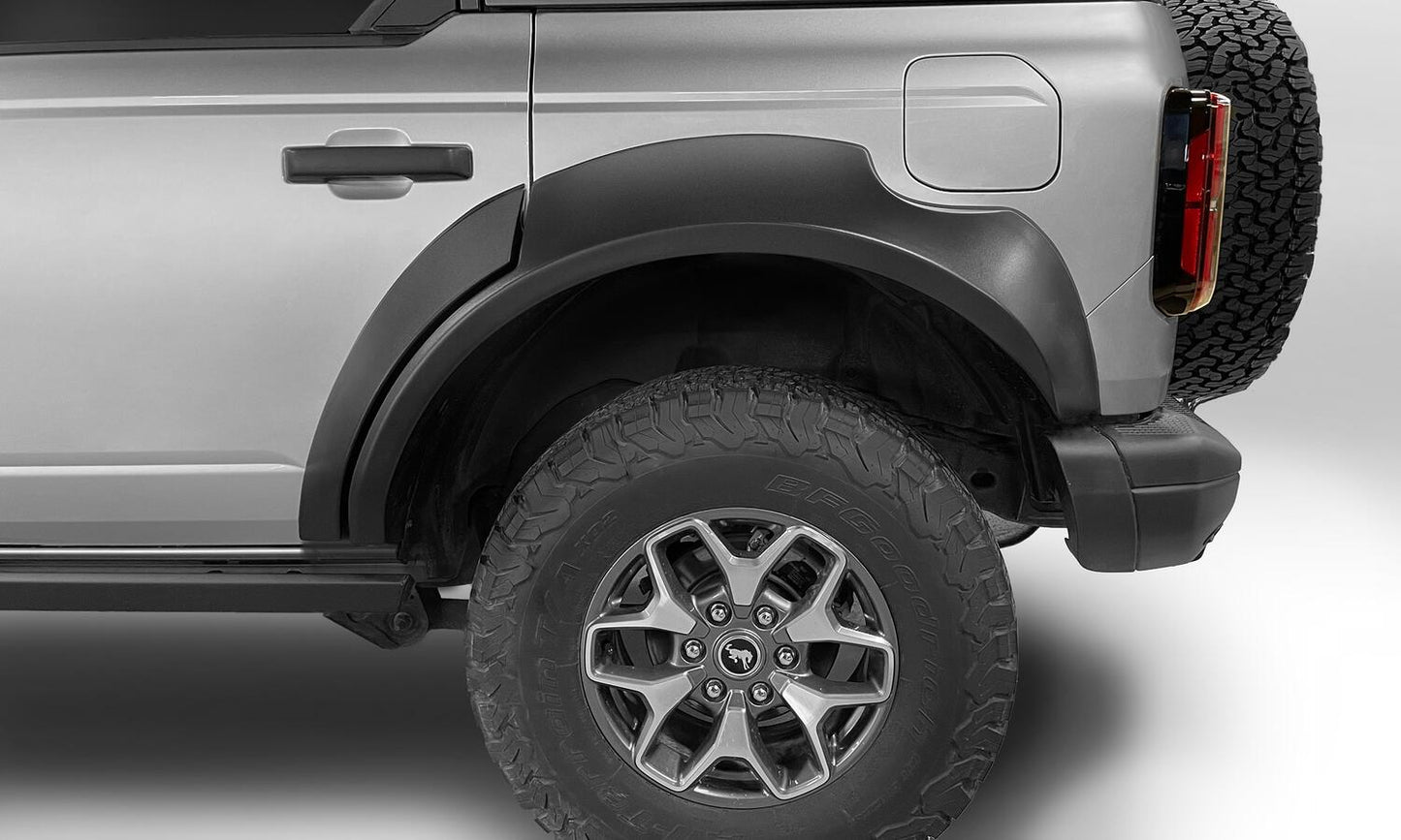 Black Extendafender Style Smooth Finish 4-Piece Fender Flare Set For 2021-2023 Ford Bronco, 4-Dr Bushwacker-3