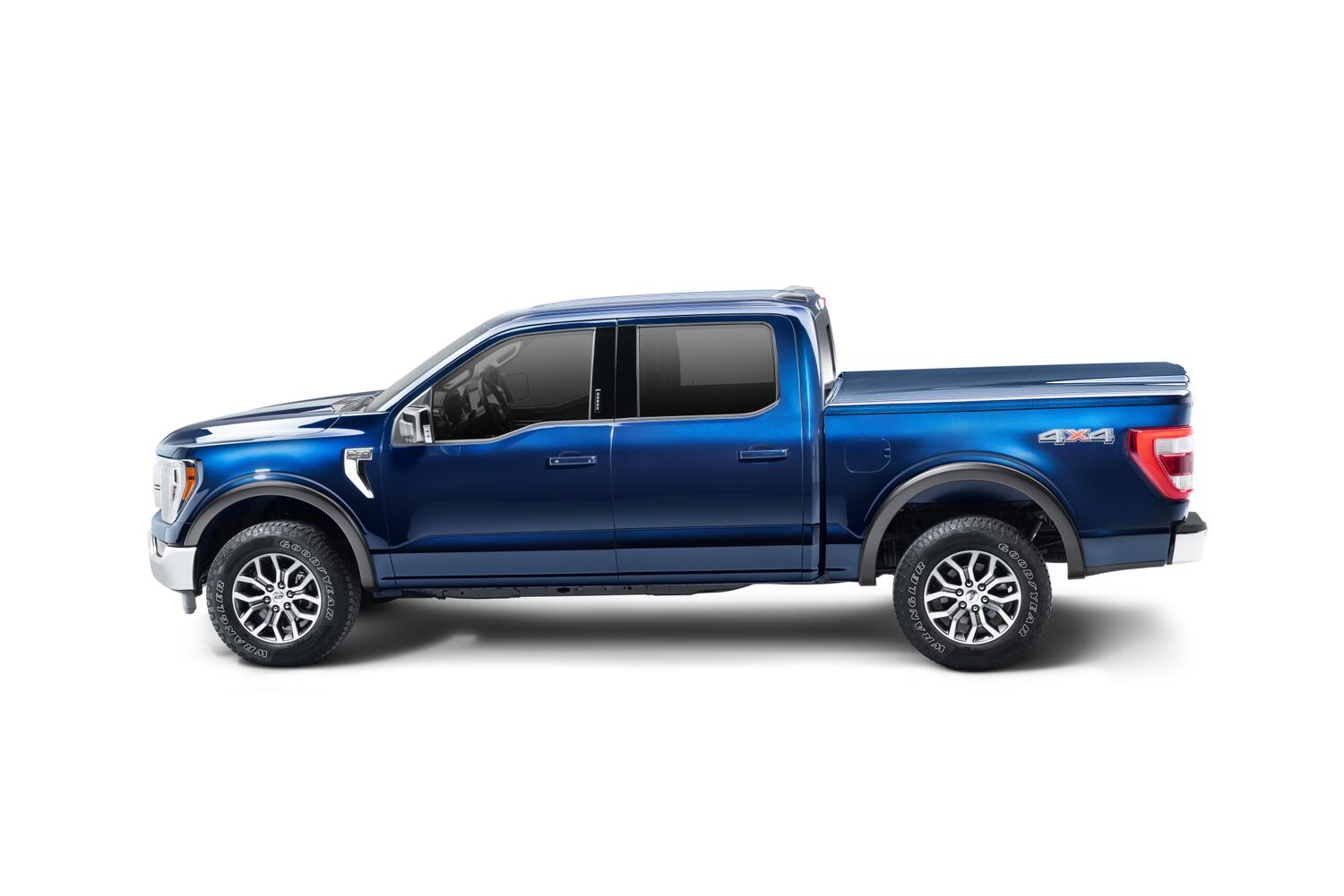 Black OE Style Smooth Finish 4-Piece Fender Flare Set For 2021-2026 Ford F150 Will Not Fit F150 Lightning Bushwacker-5