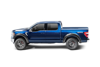 Black Pocket/Rivet Style Smooth Finish 4-Piece Fender Flare Set For 2021-2026 Ford F150 Will Not F150 Lightning Bushwacker-3