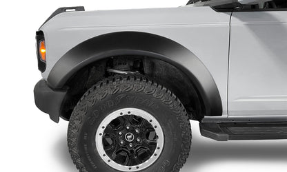 Black Extendafender Style Smooth Finish 4-Piece Fender Flare Set For 2021-2023 Ford Bronco, 2-Dr Bushwacker-1