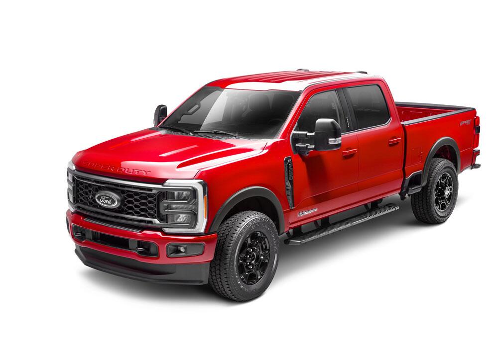 Black OE Style Smooth Finish 4-Piece Fender Flare Set For 2023-2026 Ford F250/350 Bushwacker-1