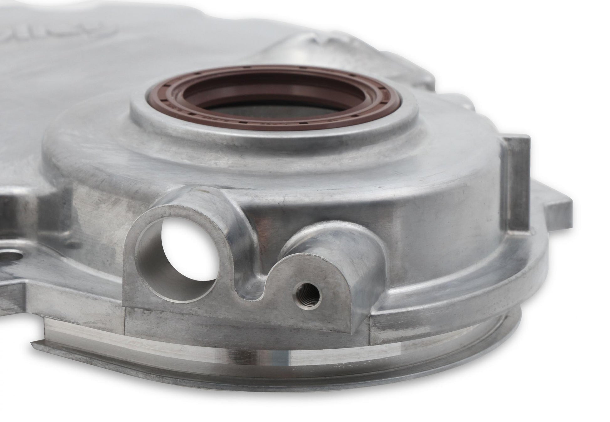 Cast Aluminum Timing Chain Cover Vortec/small Block Chevy Cast Aluminum Timing Chain Cover W/Crank Sensor Provision Holley-10