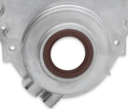 Cast Aluminum Timing Chain Cover Vortec/small Block Chevy Cast Aluminum Timing Chain Cover W/Crank Sensor Provision Holley-11