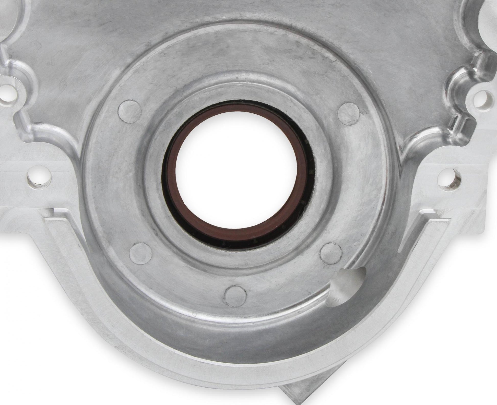 Cast Aluminum Timing Chain Cover Vortec/small Block Chevy Cast Aluminum Timing Chain Cover W/Crank Sensor Provision Holley-12