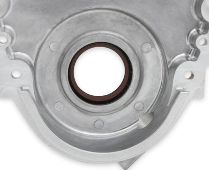 Cast Aluminum Timing Chain Cover Vortec/small Block Chevy Cast Aluminum Timing Chain Cover W/Crank Sensor Provision Holley-12