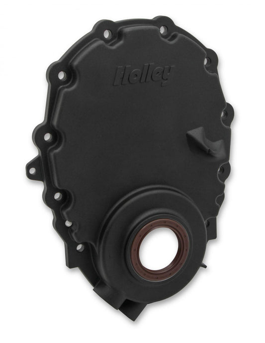 Cast Aluminum Timing Chain Cover Vortec/small Block Chevy Cast Aluminum Timing Chain Cover W/Crank Sensor Provision Holley