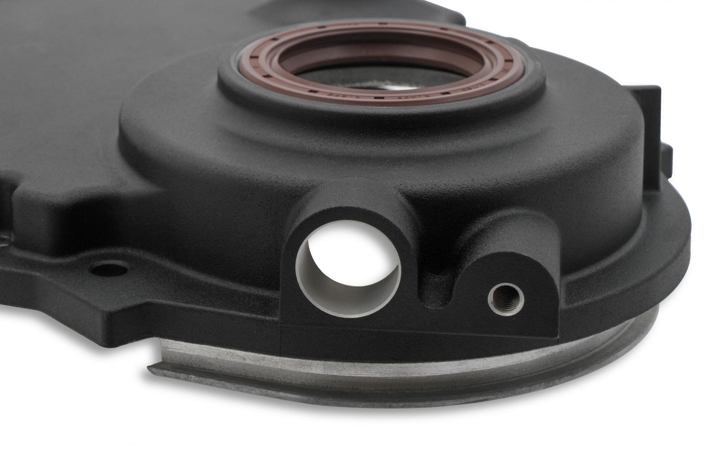 Cast Aluminum Timing Chain Cover Vortec/small Block Chevy Cast Aluminum Timing Chain Cover W/Crank Sensor Provision Holley-2