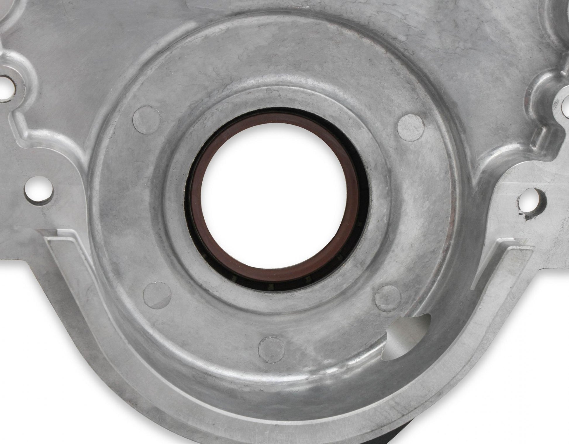 Cast Aluminum Timing Chain Cover Vortec/small Block Chevy Cast Aluminum Timing Chain Cover W/Crank Sensor Provision Holley-4